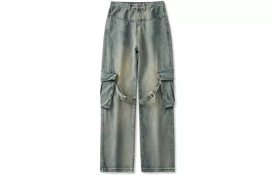 Bingfei Джинсы унисекс с ледяным полетом, Винтажный синий