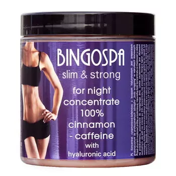 BINGOSPA, Ночной концентрат с корицей и кофеином с гиалуроновой кислотой Slim & Strong
