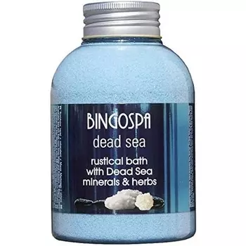 BINGOSPA Рустикальная ванна Мертвого моря с солью Мертвого моря и пеной для ванн для увлажнения и регенерации кожи 620г