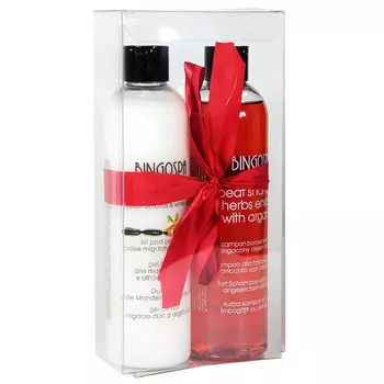 БИНГОСПА, Сладкий миндаль, торф и травы, Косметический набор, 2 шт Bingospa