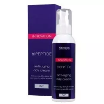 BINGOSPA, Трипептидный дневной крем, повышающий выработку коллагена и натуральной гиалуроновой кислоты, 135 г