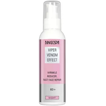 BINGOSPA Viper Venom Effect НОЧНОЙ крем разглаживающий морщины для зрелой кожи 60+, регенерация кожи 135г