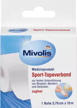 Бинт спортивный ленточный 1 рулон 10 м. Mivolis