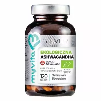 Био Ашваганда 200 мг Ksm-66 серебро Myvita Польша, Myvita Silver