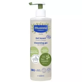 Bio Bio Очищающий гель для волос и тела 400 мл, Mustela