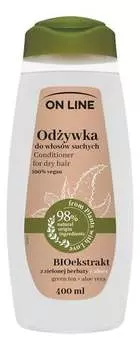 БИО-кондиционер для волос с экстрактом зеленого чая и алоэ 400мл On Line From Plants With Love