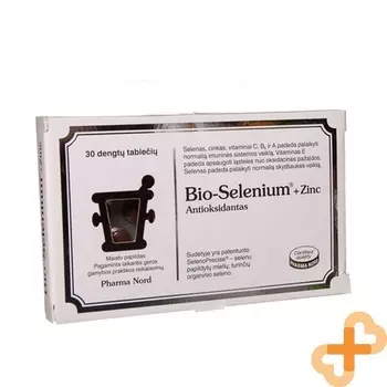 Био-селен + цинк, 30 таблеток, добавка для иммунной системы, щитовидной железы, Pharma Nord