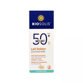 Bio Sport Extreme Sunscreen 50+ Защита от UVA+UVB Водостойкий без отдушек Веганский и сертифицированный органический минеральный солнцезащитный крем 98% натуральных ингредиентов 50 мл Biosolis