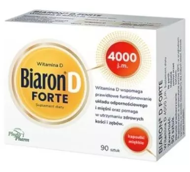 Биоарон, Д форте 4000, витамин Д, 90 капсул. Phytopharm