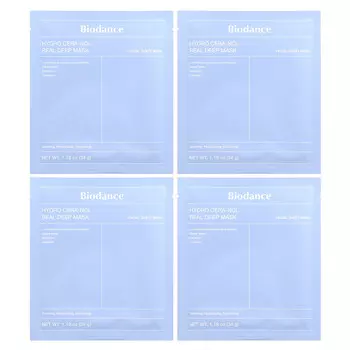 Biodance, Hydro Cera-Nol Real Deep Beauty Mask, 4 шт., 34 г (1,19 унции)