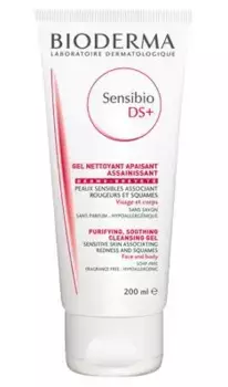 Bioderma Sensibio DS+ Муссант успокаивающий очищающий гель 200 мл для покрасневшей кожи с чешуйками