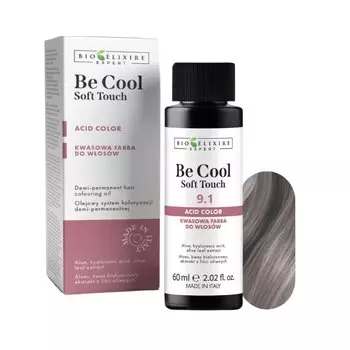 BIOELIXIRE Кислотная краска для волос Be Cool SOFT TOUCH - 9.1 Очень светлый пепельный блондин - 60 мл