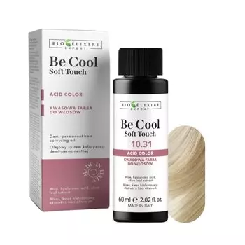 BIOELIXIRE Кислотная краска для волос Be Cool SOFT TOUCH - 10.31 Платиновый пепельно-золотистый блонд - 60 мл