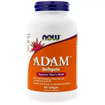 Биологически активная добавка ADAM (мультивитамины для мужчин) NOW FOODS, 180 капсул