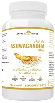 Биологически активная добавка AltoPharma, Экстракт Ашваганды 500 мг 9% VITANOLIDS Индийский женьшень, 120 капсул Inna Marka