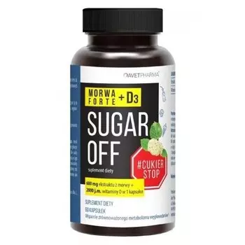 Биологически активная добавка AVET Sugar Off Morwa Forte + D3, 60 капсул Inna Marka