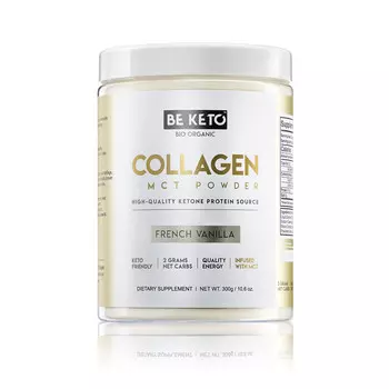 Биологически активная добавка BeKeto Keto Collagen с маслом MCT, французская ваниль, 300 г
