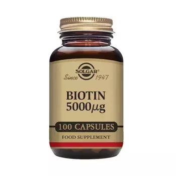 Биологически активная добавка Biotin 5000 Ug Solgar, 100 UD