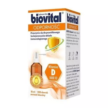 Биологически активная добавка Biovital Immunity спрей для полости рта с витамином D 10мл Inna Marka