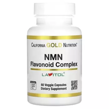 Биологически активная добавка California Gold Nutrition, комплекс флавоноидов NMN, 60 растительных капсул