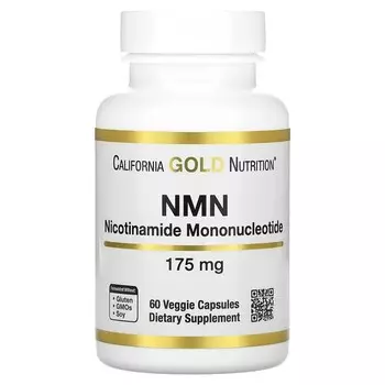 Биологически активная добавка California Gold Nutrition, NMN, 175 мг, 60 растительных капсул