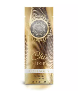 Биологически активная добавка Chi, Collagen Elixir gold Edition, упаковка 30 шт., Collagen Drinking With Natural Vit. C, сок лимона и ацеролы