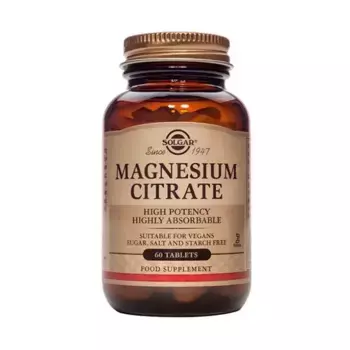 Биологически активная добавка Citrato De Magnesio Solgar, 60 UD