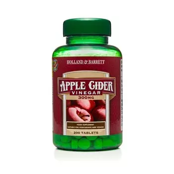 Биологически активная добавка, HOLLAND&BARRETT Яблочный уксус, 300 мг, 200 таблеток Inna Marka