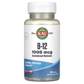 Биологически активная добавка KAL B-12, 1000 мкг., 100 таблеток