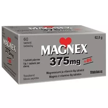 Биологически активная добавка Магний 375 мг + витамин В6 60 таблеток Inna Marka