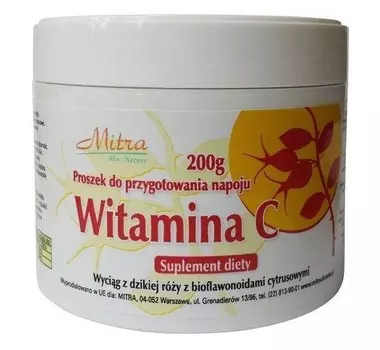 Биологически активная добавка Mitra Витамин С 200 г иммунитет шиповник