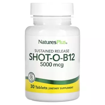 Биологически активная добавка NaturesPlus Shot-O-B12, 5000 мкг., 30 таблеток