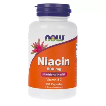 Биологически активная добавка Ниацин (Niacin) NOW FOODS, 500 мг, 100 капсул