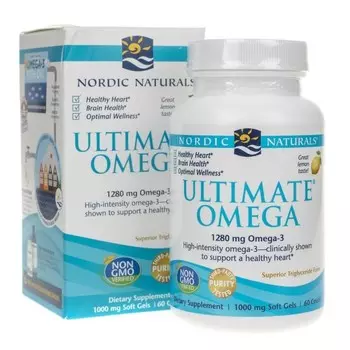 Биологически активная добавка Nordic Naturals Ultimate Omega, со вкусом лимона, 60 капсул