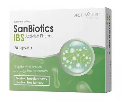 Биологически активная добавка, Пробиотик Activlab SanBiotics IBS, 20 капсул Inna Marka