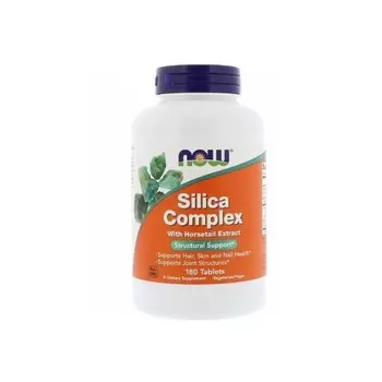 Биологически активная добавка Silica Complex - Волосы, Кожа, Ногти (180 таблеток) Now Foods