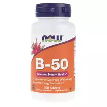 Биологически активная добавка Витамин B-50 Now Foods, 100 таблеток