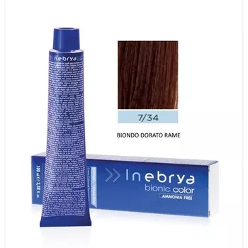 Bionic Color Copper 7/34 Блондинка золотисто-медная 100 мл, Inebrya