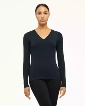 Биоразлагаемый женский джемпер с длинным рукавом Wolford, синий