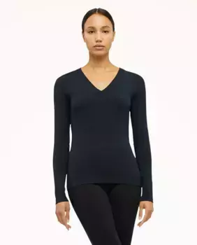 Биоразлагаемый женский свитер с длинными рукавами Wolford, синий