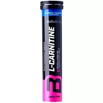 Biotech USA Шипучий L-карнитин 500 мг черники и малины 20 таблеток, Biotechusa