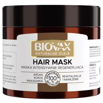 Biovax маска для волос с аргановым маслом, кокосовым маслом и маслом макадамии, 250 мл