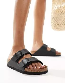 Birkenstock – Arizona – Черные сандалии на плоской подошве