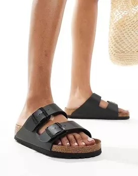 Birkenstock - Arizona - Черные сандалии на плоской подошве