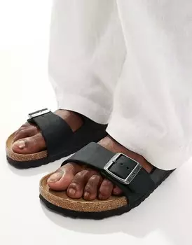 Birkenstock - Arizona - Сандалии из промасленной кожи черного цвета