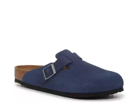 Birkenstock Boston Corduroy Clog — мужские, замша цвета индиго