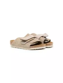 Birkenstock Kids сандалии Kyoto на липучках, серый
