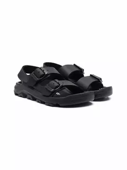 Birkenstock Kids сандалии Mogami Birko-Flor с ремешком на пятке, черный