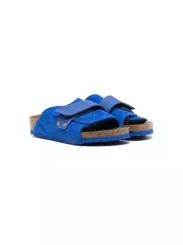 Birkenstock Kids сандалии на липучках, коричневый