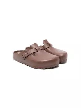 Birkenstock Kids слиперы Boston с пряжками, коричневый